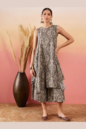 InWeave Paisley Printed Regular Kurta with Palazzos