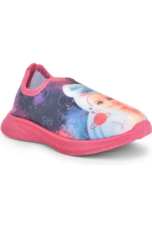 toothless Girls Pink Barbie Printed Slip-On Sneakers