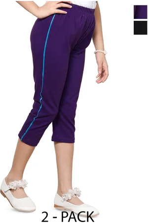 BAESD Girls Pack Of 2 Pure Cotton Capris