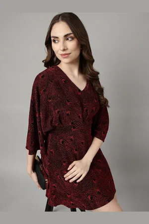 SHOWOFF Embellished V-Neck A-Line Dress