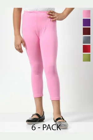 BAESD Girls Pack Of 6 Mid Rise Cotton Capris