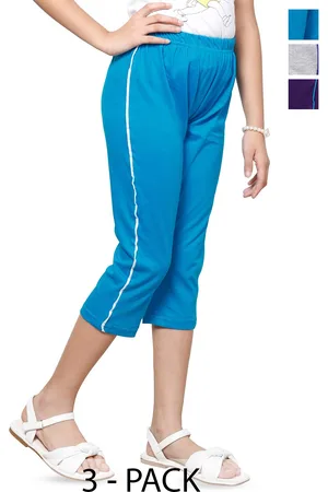 BAESD Girls Pack Of 3 Mid-Rise Regular Fit Capris