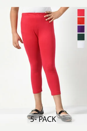 BAESD Girls Pack Of 5 Mid-Rise Capris