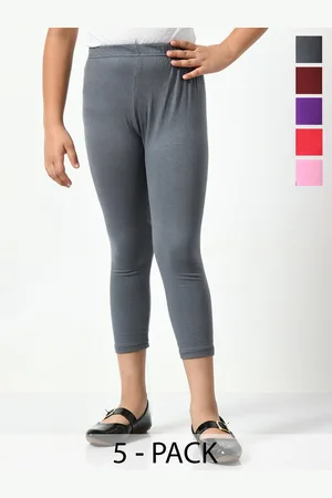 BAESD Girls Pack Of 5 Mid Rise Cotton Capris