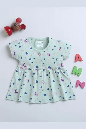 BUMZEE Cotton Print Fit & Flare Dress