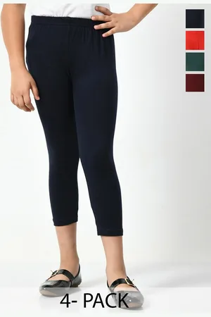 BAESD Girls Pack Of 4 Regular Fit Capris