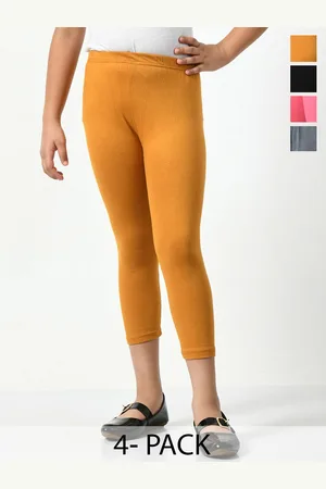 BAESD Girls Pack Of 4 Cotton Lycra Capris