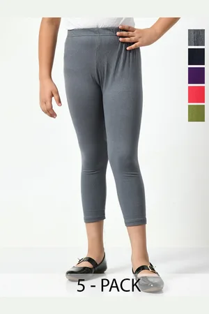 BAESD Girls Pack Of 5 Skinny Fit Mid Rise Capris