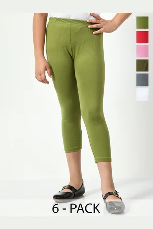 BAESD Girls Pack Of 6 Mid-Rise Skinny Fit Capris