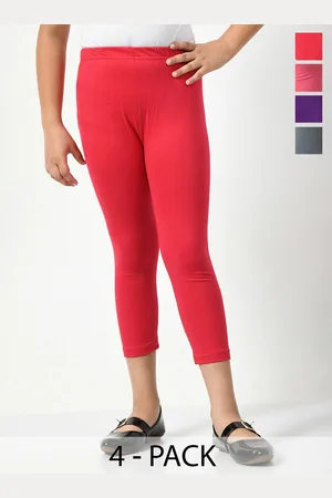 BAESD Girls Pack Of 4 Mid-Rise Skinny Fit Capris