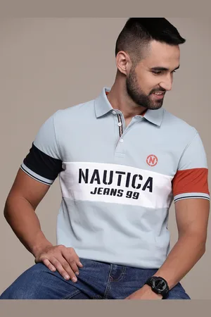 Nautica Men Brand Logo Printed Polo Collar T-shirt