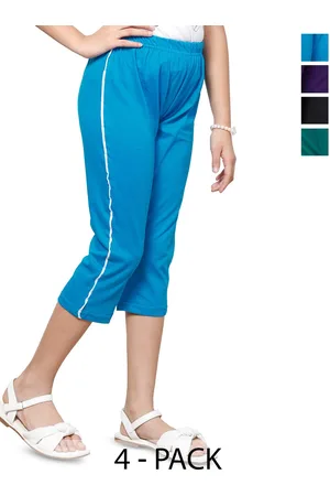 BAESD Girls Pack Of 4 Pure Cotton Capris