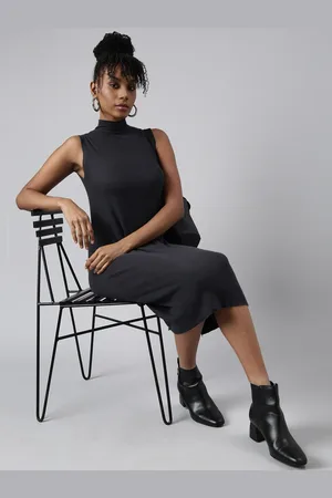 SHOWOFF High Neck Sleeveless Opaque Bodycon Dress