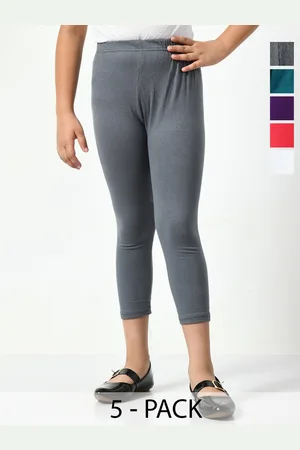 BAESD Girls Pack Of 5 Mid-Rise Regular Fit Capris