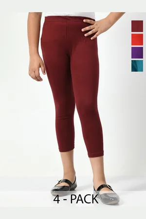 BAESD Girls Pack Of 4 Mid-Rise Capris