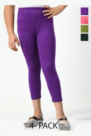 BAESD Girls Pack Of 4 Mid-Rise Skinny Fit Capris