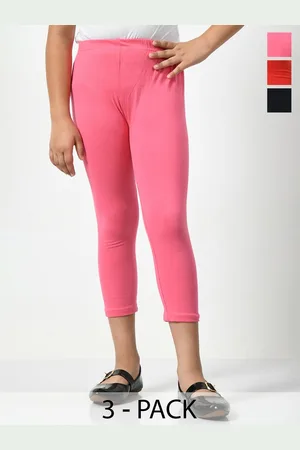 BAESD Girls Pack Of 3 Mid-Rise Regular Fit Capris