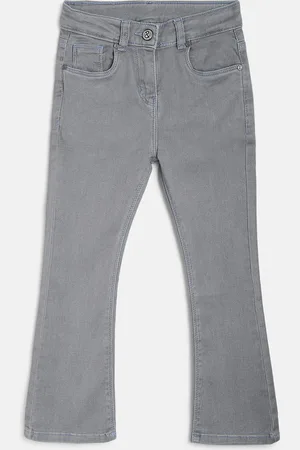 TALES & STORIES Girls Bootcut Mid-Rise Clean Look Stretchable Jeans