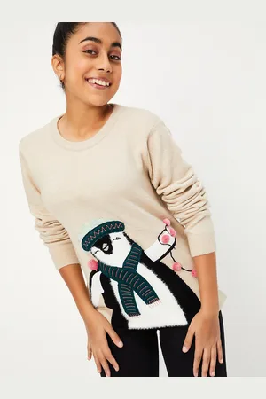 Max Collection Girls Embroidered Pullover Sweater