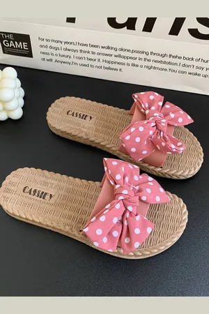 CASSIEY Women Bow Detailed Sliders