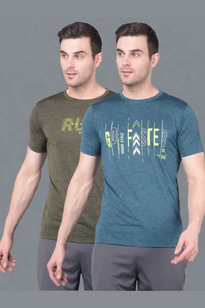 Force NXT Pack Of 2 Typography Printed Anti Viral Anti Odour Cool Sports T-shirts
