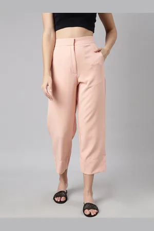 SHOWOFF Women Comfort Straight Fit Cotton Parallel Trouser