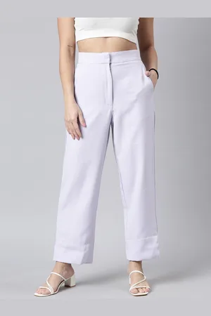 SHOWOFF Women Comfort Straight Fit Cotton Parallel Trouser