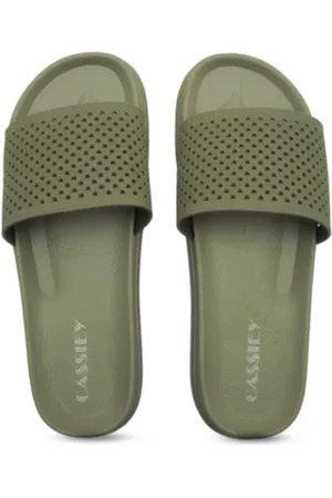 CASSIEY Women Textured Laser Cut Sliders