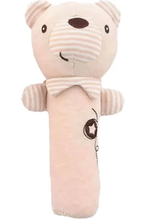 Baby Moo Kids Set Of 2 Snuggly Squeaker Handheld Rattle Toy