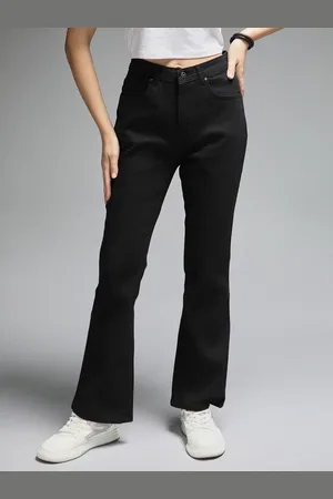 High Star Women Black Bootcut High-Rise Clean Look Stretchable Jeans