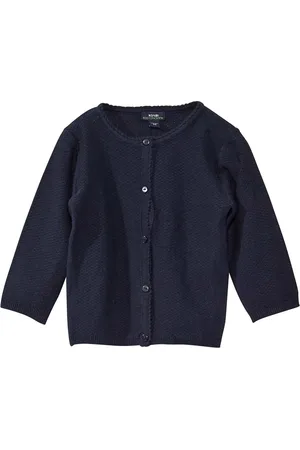 KIABI Infant Girls Cable Knit Self Design Pure Cotton Cardigan