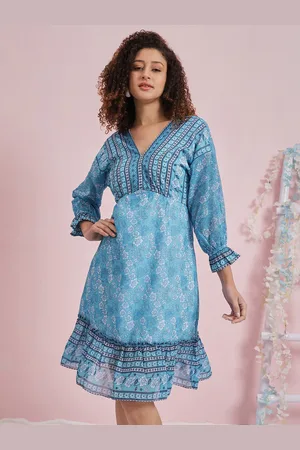 ATHENA Floral Printed Georgette Dress