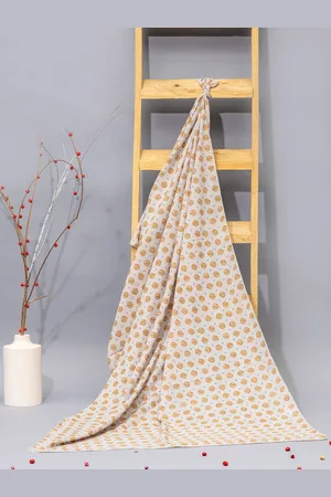 Contrast Living Ethnic Motifs Printed Pure Cotton Scarf