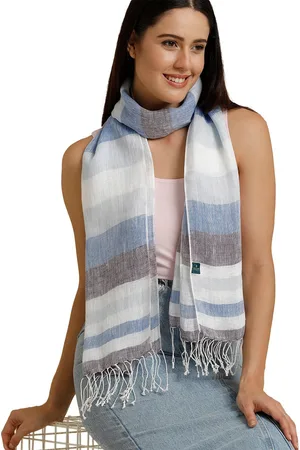 Linen Club Unisex Striped Pure Linen Stole