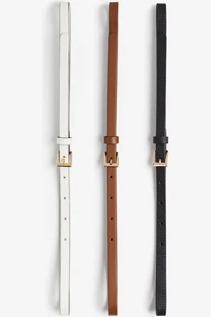 H&M 3-Pack Narrow Belts