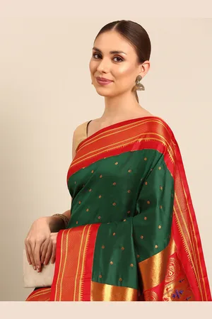 Varkala Silk Sarees Ethnic Motifs Zari Silk Blend Paithani Saree