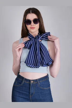 Mast & Harbour Striped Printed Scarf