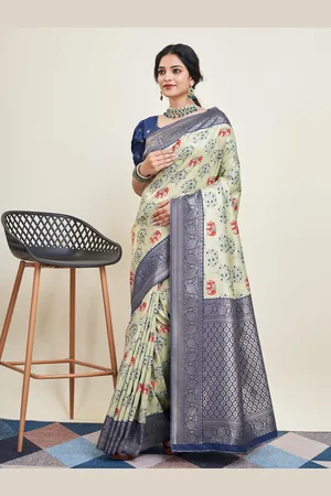 VAIRAGEE Ethnic Motifs Woven Design Zari Banarasi Saree