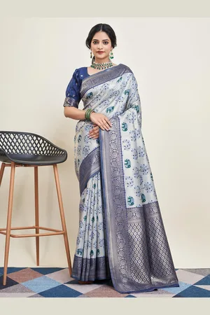 VAIRAGEE Ethnic Motifs Woven Design Zari Banarasi Saree