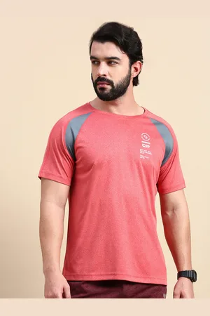 Classic Polo Typography Printed Round Neck Raglan Sleeves Antimicrobial Slim Fit T-shirt