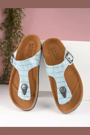 HERE&NOW Textured Open Toe Flats