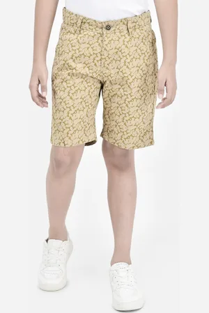 Crimsoune Club Boys Abstract Printed Mid Rise Pure Cotton Shorts
