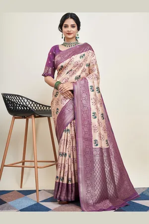 VAIRAGEE Ethnic Motifs Woven Design Zari Banarasi Saree