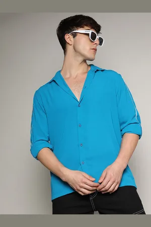 Campus Relaxed Spread Collar Long Sleeves Casual Shirt