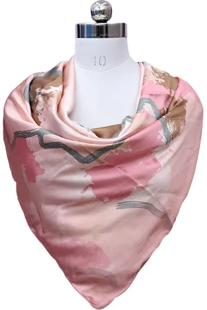Leeza Store Abstract Printed Satin Scarf