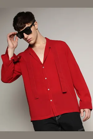 Campus Relaxed Slash Collar Long Sleeves Casual Shirt