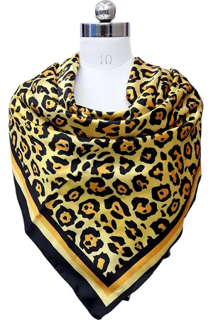 Leeza Store Animal Printed Satin Scarf