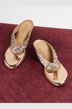 Lifestyle Women Embellished Party Open Toe Flats