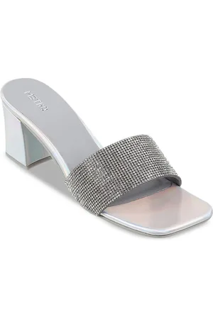 Metro Embellished Open Block Heels