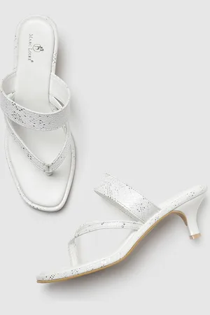 Marc Loire Textured Strappy Kitten Heels